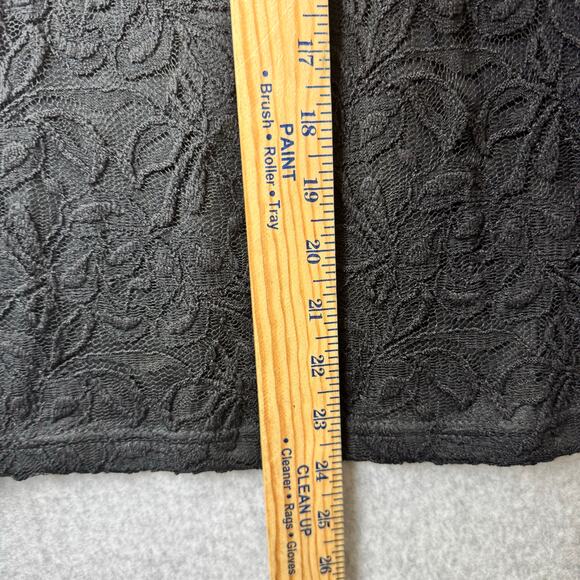 Guess Black Lace Top Women’s XL Wrap Stretch Floral Witchy Romantic Boho Y2K - Picture 7 of 11
